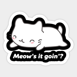 Cute And Funny Cat Pun T-Shirt Sticker